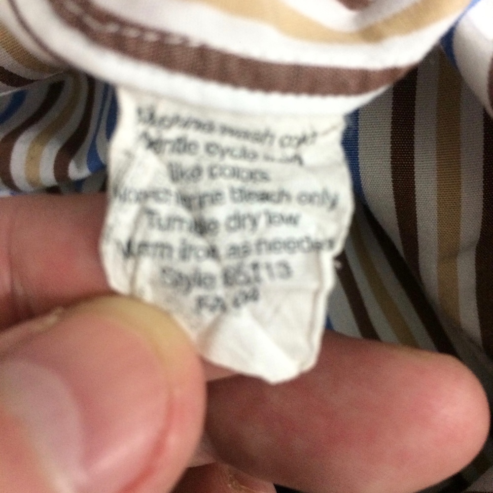JCrew Mens L 16-16.5 Striped Button Up Dress Shirt - Picture 6 of 6